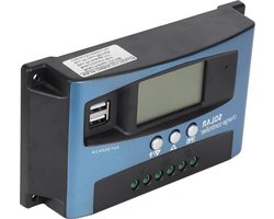 40-50-60-100A MPPT Solar Charge Controller 12V 24V Dual Panel LCD USB Acculader Laadregelaar Zonnepanelen