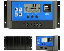 40A DC 12V - 24V PWM Solar laadregelaar met LCD en 5V USB