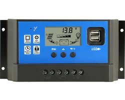 50A DC 12V - 24 V PWM Solar laadregelaar met LCD en 5V USB