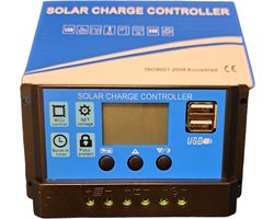 90A DC 12V / 1080W - 24 V / 2160W PWM Power Solar energy laadregelaar met LCD en 5V USB zonnepanelen Smart Solar charger powerbank zonnepaneel opladen accu batterij stroomvoorziening blauw