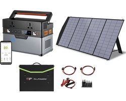 Allpowers - Zonnepaneel Set - Draagbare Generator - 700W Solar Portable Power Station - Zonnepaneel Camper - Opvouwbare 200W Zonnepaneel - Zonne-Energie Generator - 164000mAh/606Wh - Zuivere Sinus Ac Outlet Met 18V Zonnepaneel - 110V/220V