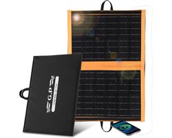 Behave Opvouwbaar Zonnepaneel Oplader - Powerbank - Draagbaar - Off grid - Solar Panel Charger - Dubbele aansluiting - 5V - 10W