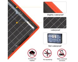 BTD 100W 12V Zonnenpaneel-Opvouwbaar-Draagbaar-Voor-Auto-Accu-Camping