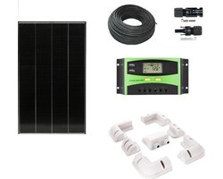 Compleet 130W Zonnepaneel set - Mono Kristallijne Celtechnologie - 12V - daglichtpaneel - Met MC4 connectoren - Voor camper, boot, caravan, accu, etc - Met Nederlandse handleiding