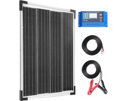 Goodivery - Zonnepanelen Compleet Pakket 20w -Monokristallijn - Netonafhankelijk 12v Energie Opladen - 33 x 34 x 5 cm -Zwart