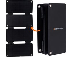 HEKO Solar® Solar Panel Unfold 15 - Opvouwbaar - Draagbaar Zonnepaneel - 15W - Werkt Met Powerbank - Noodpakket - Solar Panel Op Zonne-energie - Outdoor - Geschikt voor Samsung S21/S22/S23/S24 - Geschikt voor Iphone 12/13/14/15