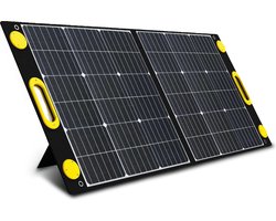 HEKO Solar® Zonnepaneel Unfold 100 - Solar Panel - 100W - Draagbaar Zonnepaneel - Opvouwbaar - Zonnepaneel Camper - Zonnepanelen Compleet Pakket - Plat Dak - Solar Charger - USB-C - Geschikt Voor Powerstation