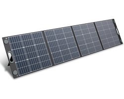 HEKO Solar® Zonnepaneel Unfold 200 - Solar Panel - 200W - Draagbaar Zonnepaneel - Opvouwbaar - Zonnepaneel Camper - Zonnepanelen Compleet Pakket - Plat Dak - Solar Charger - USB-C - Geschikt Voor Powerstation