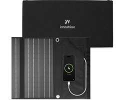 iMoshion Opvouwbaar Universeel Zonnepaneel - Powerbank Zonnenergie 21 Watt - Draagbaar Zonnepaneel - Noodpakket - USB Lader - Zwart