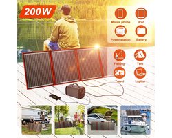 Instinct® 18V 200W Draagbaar Opvouwbaar Zonnepanelen met 12V Controller – Perfect voor Kamperen en Buitenavonturen - + tas