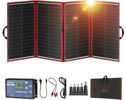 Jemaison® Zonnepaneel opvouwbaar - 300W - Waterbestendig - Zonnepanelen - Zonnepaneel camper - IP67 - 200x100x0,6 cm