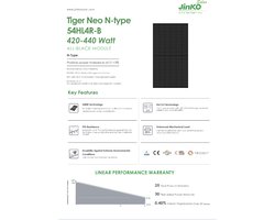 Jinko 430Wp JKM430N Neo N-Type All Black Set 10 Zonnepanelen