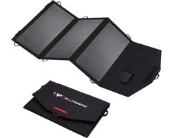 Jo-Jo Products 4U - Allpowers® Draagbaar zonnepaneel - 21W - Opvouwbaar zonnepaneel - Powerbank zonneenergie - Draagbaar zonnepaneel - Zonnepaneel usb - Powerbank zonnepaneel - Solar powerbank - Geschikt voor Mobiel, Camera en laptop - Waterdicht