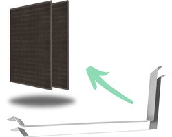 LDY - Zonnepanelen met stekker - 820Wp panelen + 600W Micro omvormer - Inclusief plat dak bevestiging - Plug & Play - Full Black