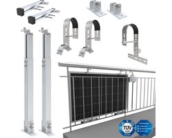 NuaSol Balkon elektriciteitscentrale beugel Railing Een zonnepaneel bevestigen