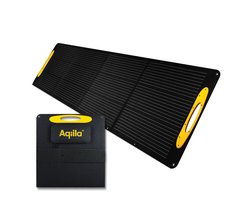 Opvouwbaar Zonnepaneel, 200W, Monokristallijn, IP65 Waterbestendig, Solar Panel, 3m Kabel met 3 Aansluitingen, Draagbaar Zonnepaneel, Aqiila Sunbird P200