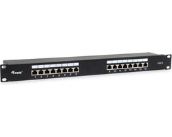 Patchpanel 16x RJ45 Cat6 19 1HE schwarz