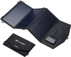 Stellar Allpowers Draagbaar zonnepaneel - 21W - Opvouwbaar zonnepaneel - Powerbank zonneenergie - Draagbaar zonnepaneel - Zonnepaneel usb - Powerbank zonnepaneel - Solar powerbank - Geschikt voor Mobiel, Camera en laptop - Waterdicht