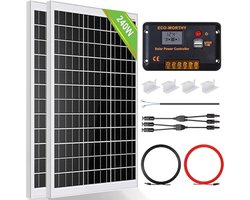 Thuys - Zonnepanelen Compleet Pakket - Zonnepanelen Plat Dak - Compleet - Zwart - 240W