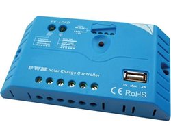 Velleman PWM-LAADREGELAAR MET USB-AANSLUITING - 10 A - 12/24 VDC