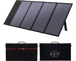 X-DRAGON 140W Foldable Polycrystalline Solar Panel - Portable Charger with MC-4 and Multiple Outputs