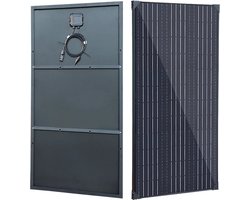 Xinpuguang - Zonnepaneel - Waterdicht - Flexibel zonnepaneel - Fotovoltaïsch paneel - Voor thuis, boot, camping, camper - Monokristallijn silicium - 150w Alleen paneel - Zwart