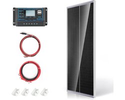 Zonnepaneel 100 W 12 V - Monokristallijn Off-Grid Set met Laadregelaar en Accessoires