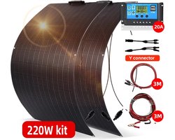 Zonnepaneel 220W ETFE Flexibele Monokristallijne Zonnecel 1000W 12V Batterijlader