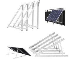 Zonnepaneelhouder 120cm - Hoek Instelbaar 0-90° - Beugel voor Platte Daken, Tuinen en Balkons