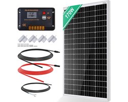 Zonnepanelen Compleet Pakket - Zonnepanelen Plat Dak - Zonnepanelen met Stekker - 100 Watt - 102 x 57 x 4cm