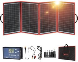 Zonnepanelen Compleet Pakket - Zonnepanelen Plat Dak - Zonnepanelen met Stekker - 4 Panelen - Inklapbaar - Inclusief Opbergtas