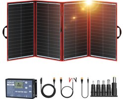 Zonnepanelen - Zonnepanelen compleet pakket - Opvouwbaar - 100W - Zonnepaneel set - Monokristallijn Zonnepaneel - 12V controller- Daglichtpaneel - Zonnepaneel camper