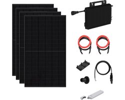 Zonnepanelenset met micro-omvormer | 4 panelen 1640 Wp | Full Black