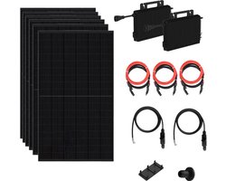 Zonnepanelenset met micro-omvormer | 8 panelen 3280 Wp | Full Black