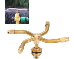 (1PCS) 4 Arm Automatische Roterende Sproeier, Automatische Roterende Wervelende Sproeiers voor Planten ，360°Graden Rotatie Irrigatiesysteem Sproeierkop Sproeidiameter van 7-11 Meter voor Tuin Tuin Gazons，Sprinklerkoppen voor gazonirrigatie