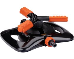 BLACK+DECKER Zwenksproeier 3 Armen - 360º Bewatering - 25 x 24 x 8 CM - Tuinslangaansluiting - Zwart/Oranje