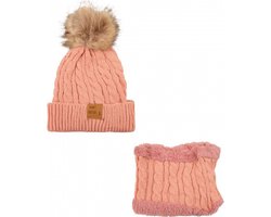 Baby Dutch Wintermuts Set Roze - Kindermuts - 6 maanden tot 4 jaar