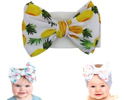 Baby Haarbandje met Strik - Haarspeldje – Meisjes – Baby Strikje – Haarband – Baby Kleding – Baby Mutsje – Hoofdband Baby – 1 Per Verpakking – Verschillende Designs