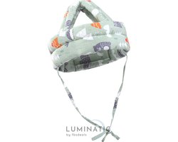 Baby Hoofdkussen - Baby Zachte Helm - Baby Kinderhelm - Baby Kussen Met Stootrand - Hoofdkussen - Hoofdband Baby - Geen Kinder Fietshelm | Luminatic® | Licht Groen geen Oortjes