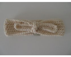 Baby / Kinder Haarband - haarband - oorwarmer - winter - 0-1 maand - beige - ( handgemaakte Sweet Baby Bedstraw )