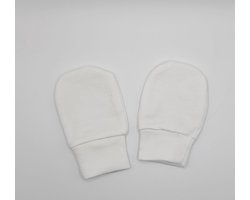 Baby krabwantjes baby handschoentjes wit | 0-2 maanden | anti krabwanten newborn