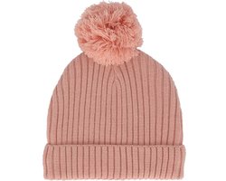 Baby Muts - Ribbed + Pompon - 1-2 Jaar - Licht Roze