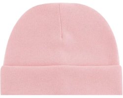 Babymutsje newborn roze baby beanie