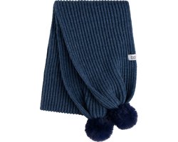 Baby's Only Sjaaltje met pompon Cool - Kindersjaal - Sjaal kind - Baby sjaal - Wintersjaal - Sjaaltje - Sjaal meisje - Sjaal jongen - Jeans - Donkerblauw - 110x16 cm - 3-36 maanden