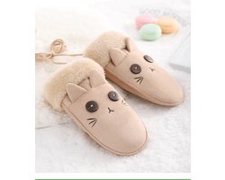 Babywantjes met koord - Warme wanten voor baby met touw - Camel