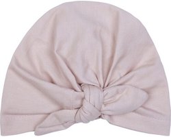 BB&Co - Newborn mutsje - Bonnet - knoopmutsje - tulband - Nude - Beige.