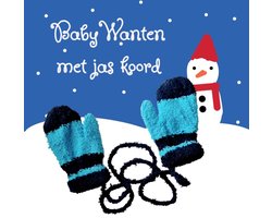 Big Boss - Gebreide herfst / winter wanten / handschoenen met jas-koord - baby / peuter 1-3 yrs - cat.1-2 - donker blauw / blauw - kleine kinderen - unisex - casual