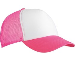 CHPN - Pet - Cap - Roze/Wit - Truckerspet - Kinderpet - Unisex - Baseball Cap - Polyester - Hoofddeksel - Hippe pet - Unisex - Junior pet