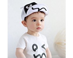 CHPN - Petje - Babypetje - Kinderpet - Babypet - Babycap - Cap - Kinderpet - Zwart/Wit - Petje - Grappig petje - 4/16 maanden