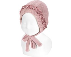 Cóndor Baby Bonnet Muts Velvet | Baby | Meisjes | 50.517.011 | Oud Roze (526) | 3-6m | maat XXS | Hoofdomtrek 42-44cm